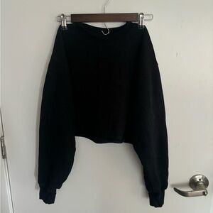 Aritzia Black Cropped Sweatshirt